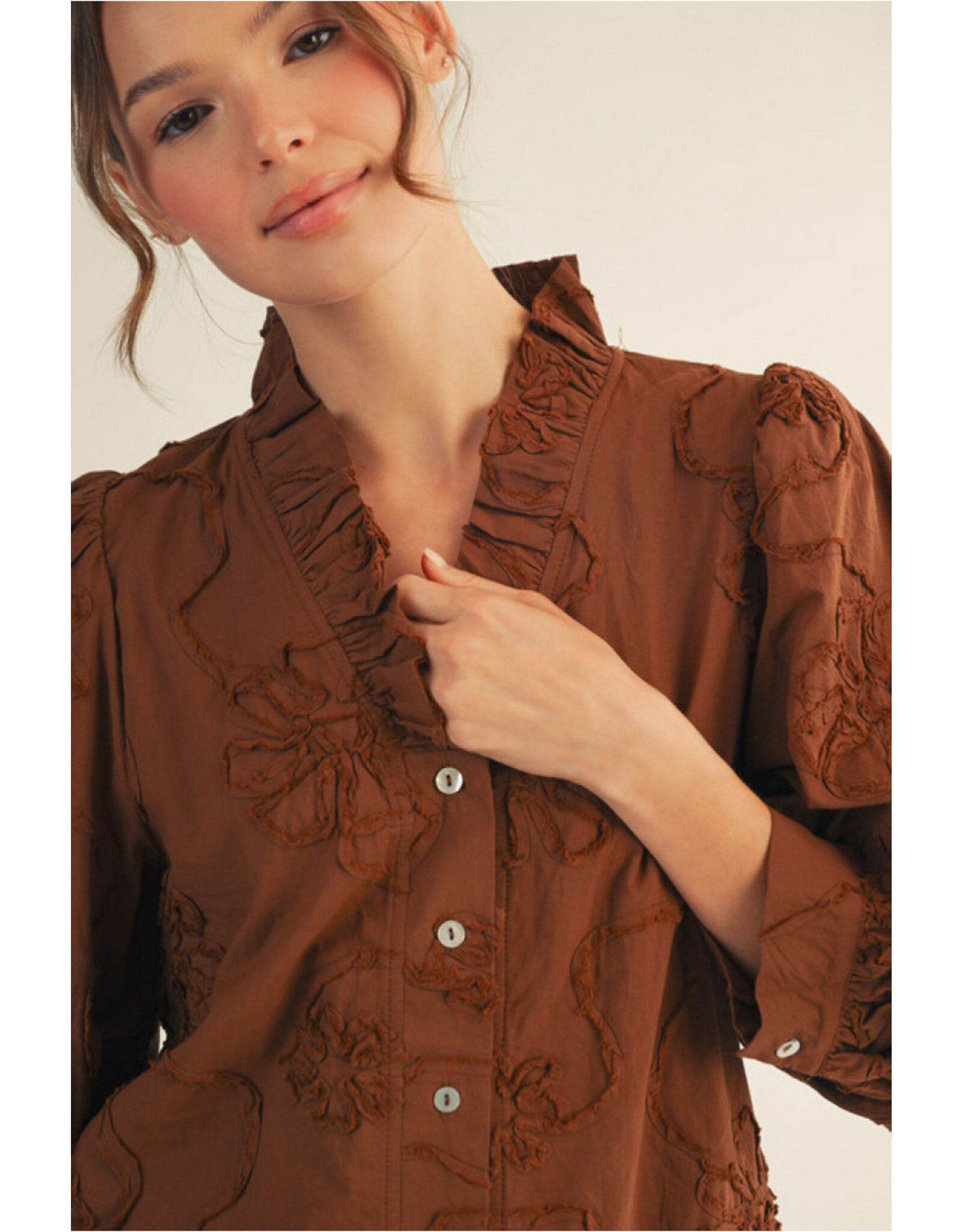 Anna Textured Floral Top