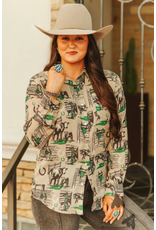 2 Fly Co. Greener Pastures Pearl Snap Shirt