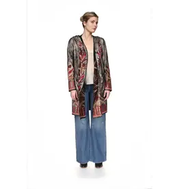 Johnny Was Johnny Was Biya Metallic Duster- Donne Black Metallic