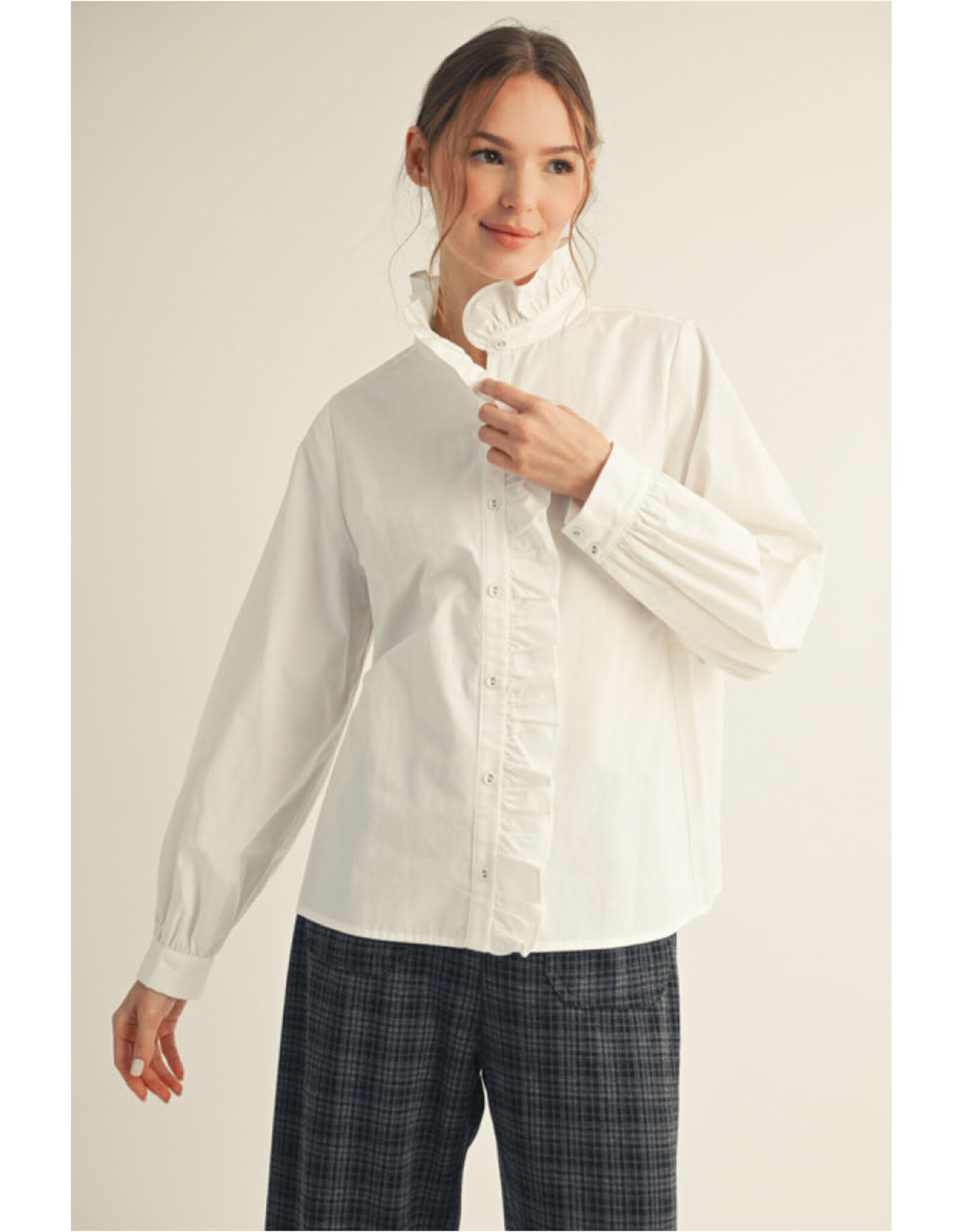 Wilshire White Ruffle Shirt