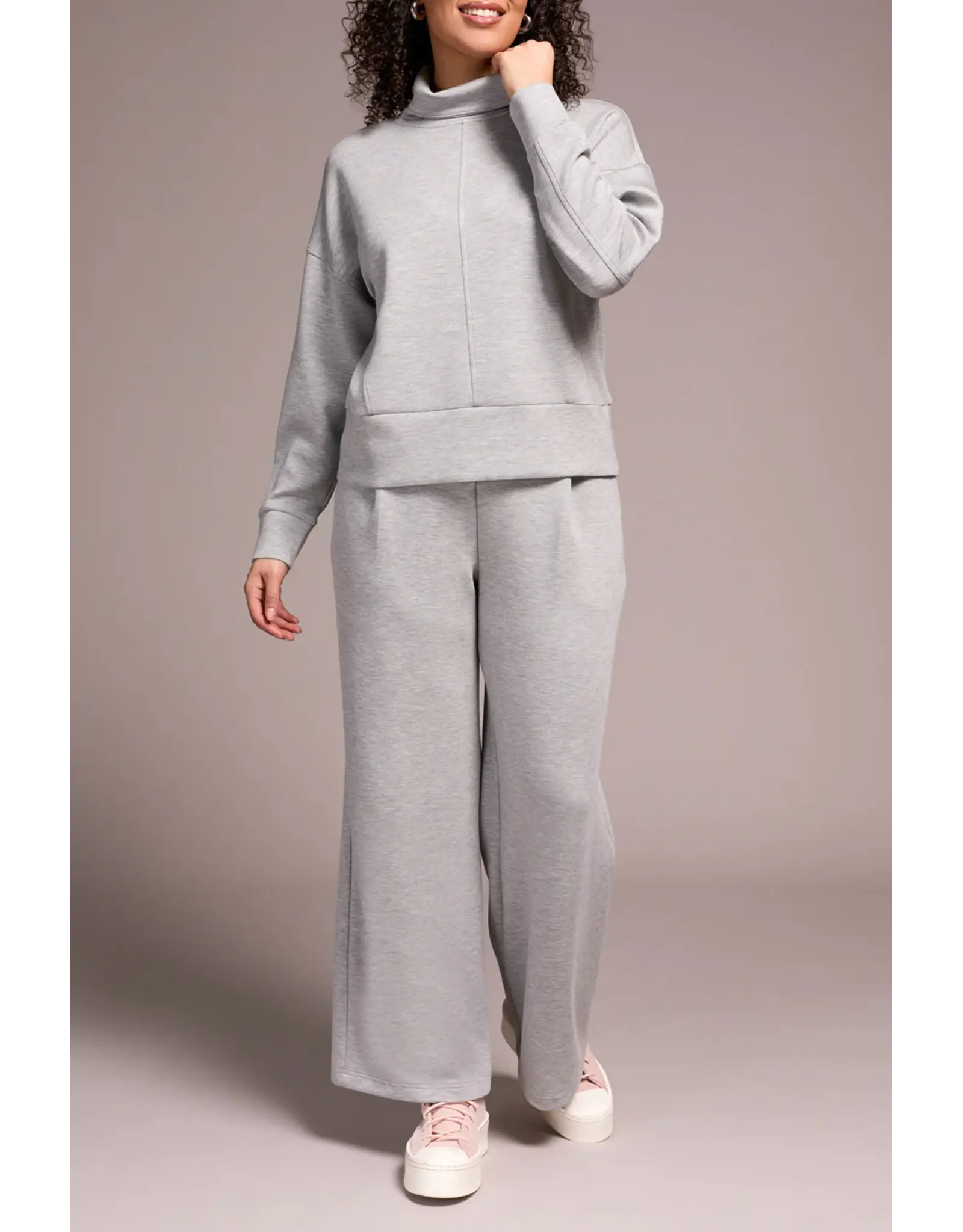 Tribal Tribal Long Sleeve Funnel Neck Top