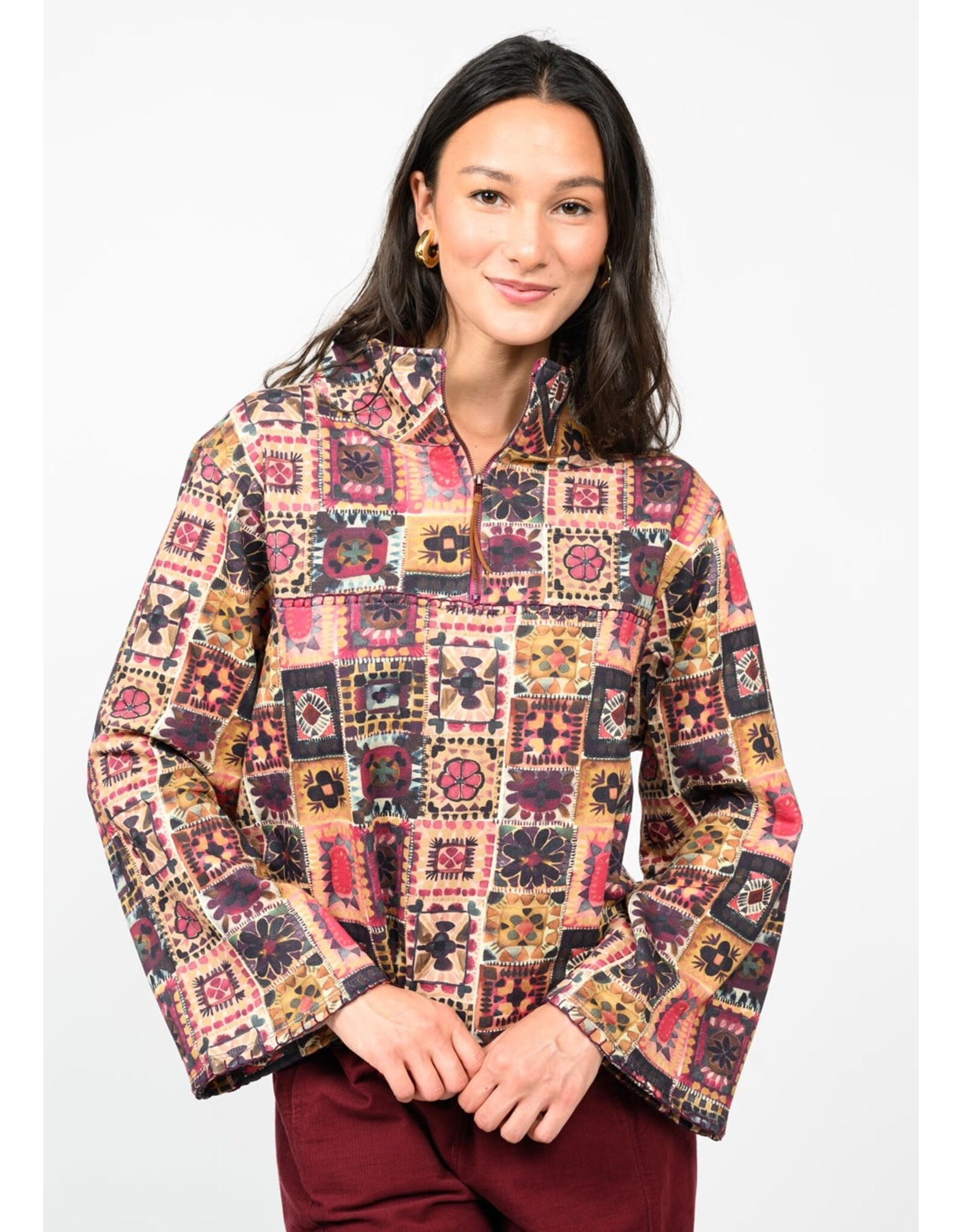Ivy Jane Ivy Jane Zip Front Terry Popover Plum