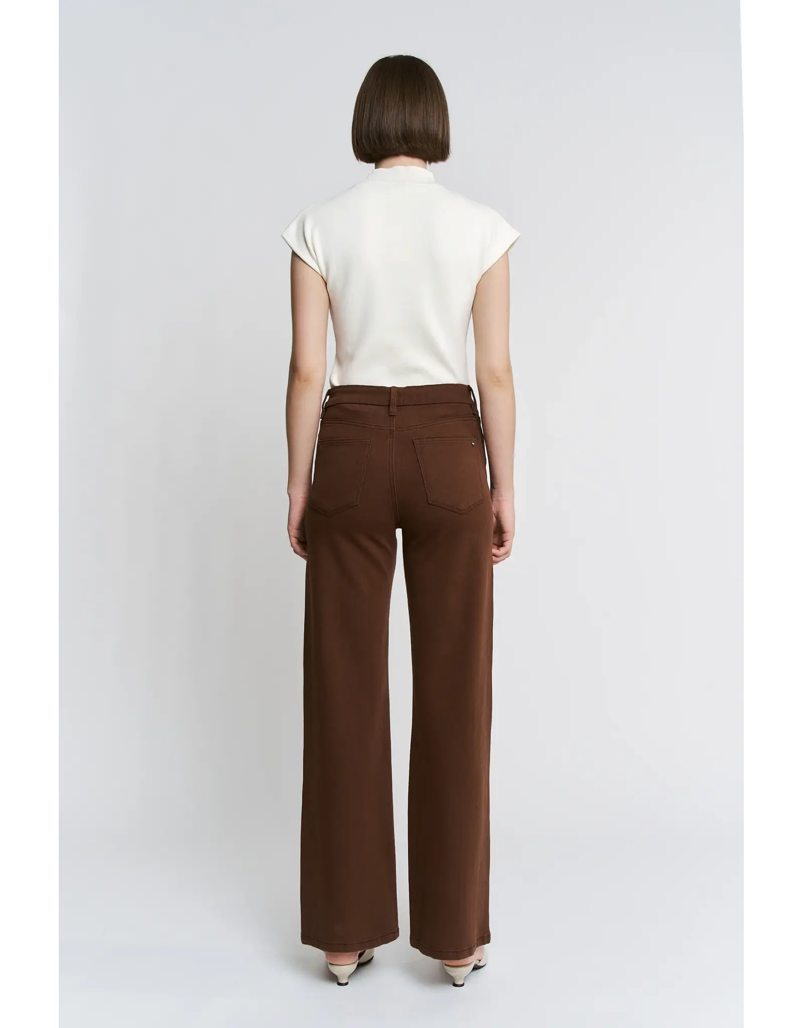 Maggie Vintage Brown High Rise Wide Leg Jean