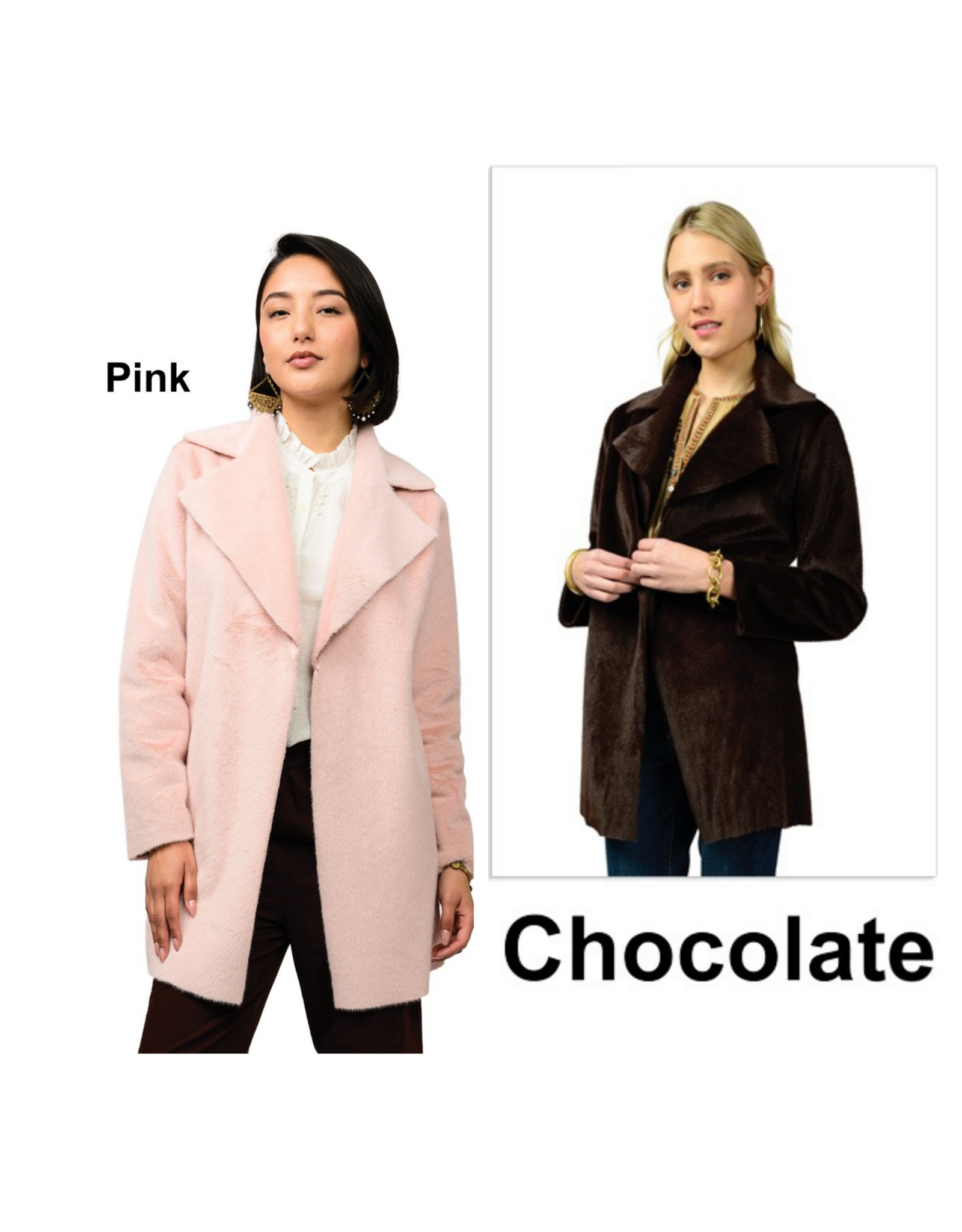 Ivy Jane Ivy Jane Faux Fur & Suede Coat