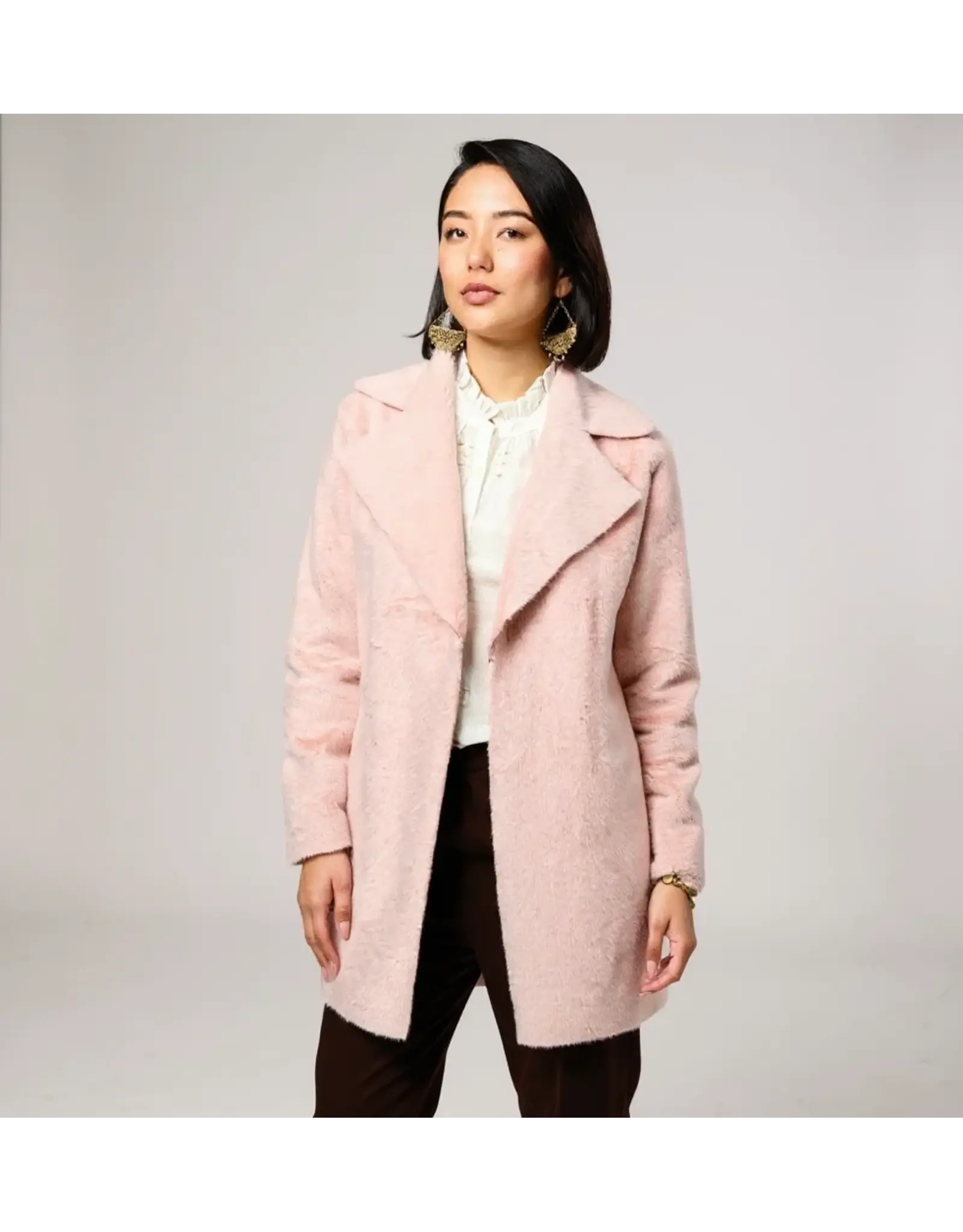 Ivy Jane Ivy Jane Faux Fur & Suede Coat