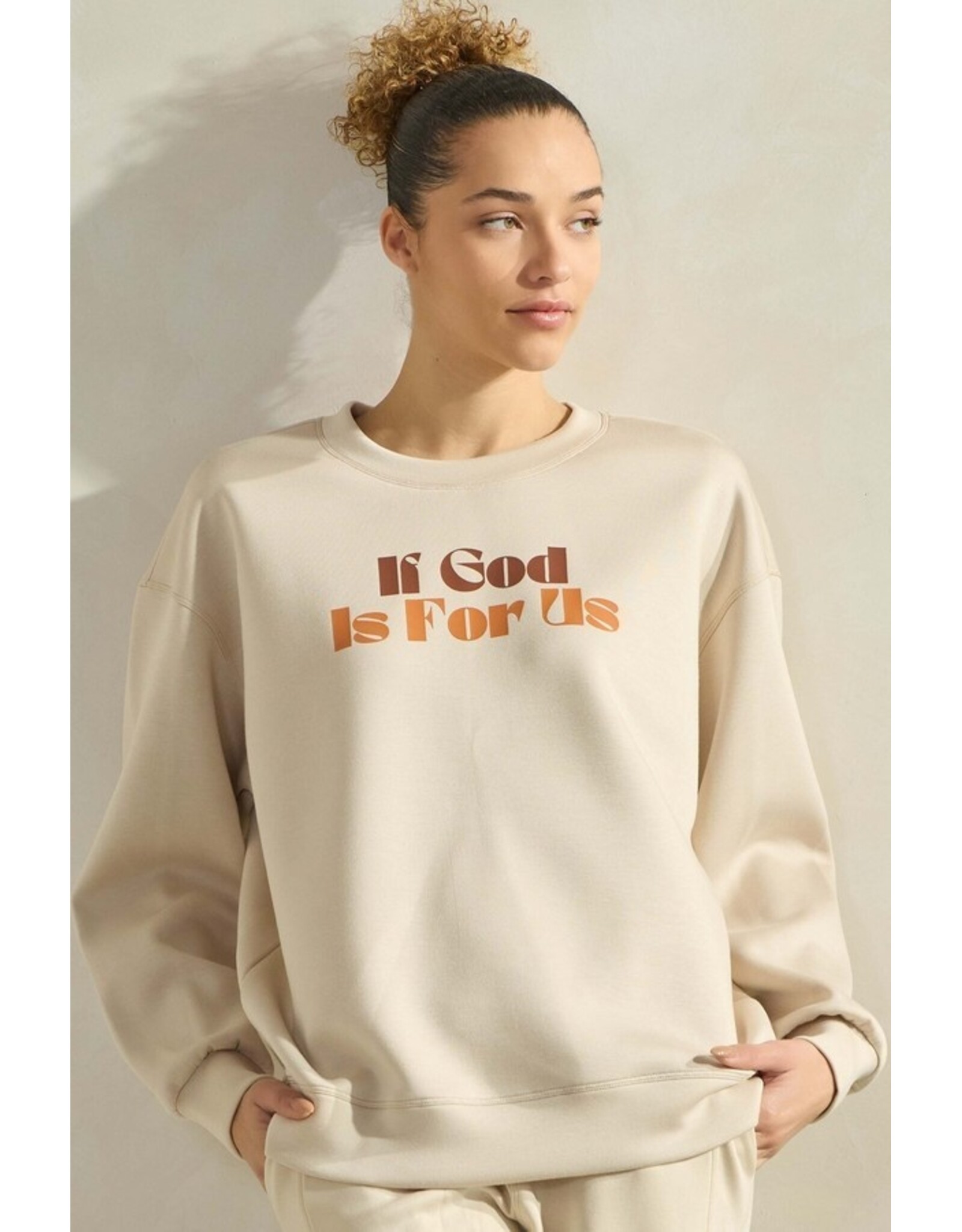 If God Is For Us Ultra Comfy Graphic Sweatshirt