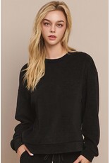 Rachel Relaxed Ribbed Corduroy Long Sleeve Top
