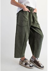 Marsha Mineral Washed Terry Knit Barrel Pants