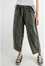 Marsha Mineral Washed Terry Knit Barrel Pants