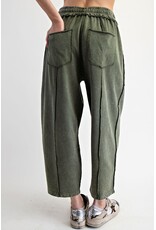 Marsha Mineral Washed Terry Knit Barrel Pants