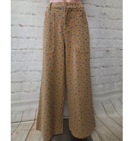 Nikki Floral Printed Washed Stretch Twill Pant