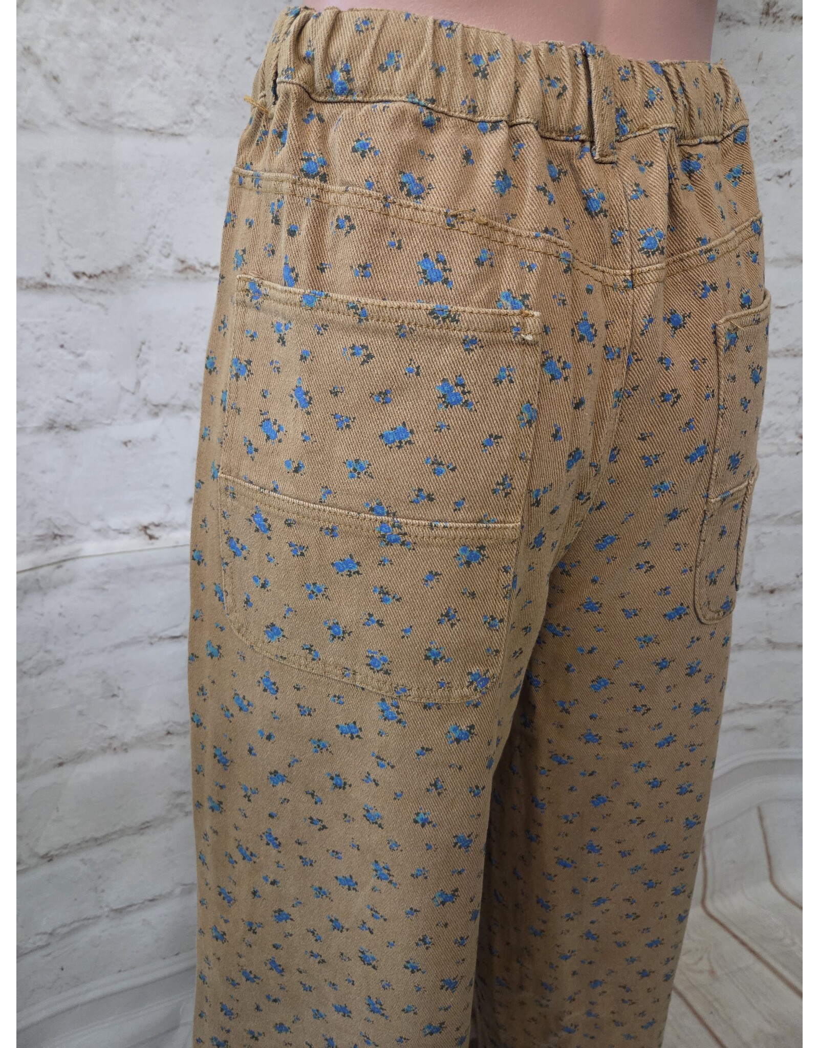 Nikki Floral Printed Washed Stretch Twill Pant