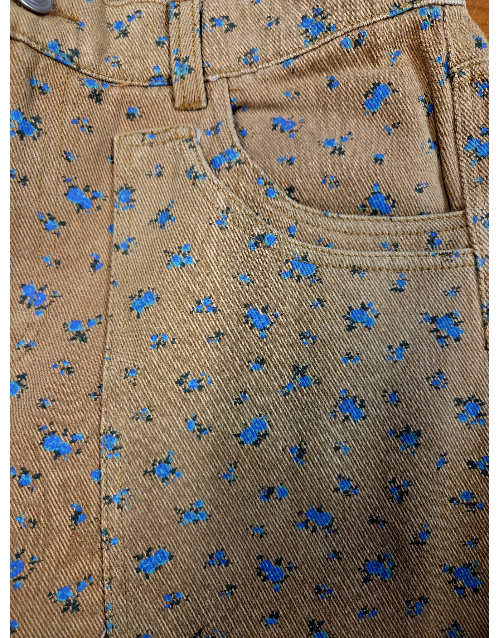 Nikki Floral Printed Washed Stretch Twill Pant