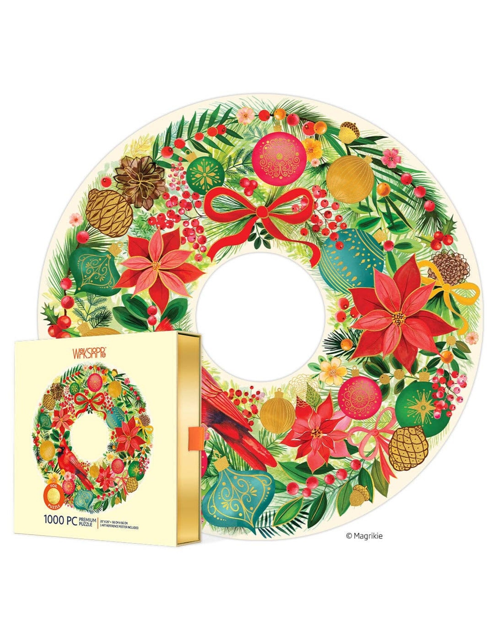 Holiday Wreath 1000 Piece Puzzle