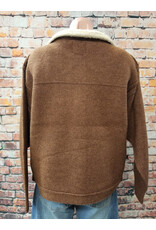 Rust Cropped Cardigan Concho Button