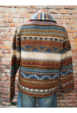 Vintage Cardigan Indian Button Leather Tas
