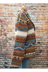 Vintage Cardigan Indian Button Leather Tas