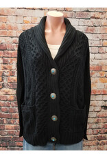 Candace Cable Carigan Silver Button