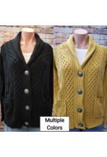 Candace Cable Cardigan Silver Button