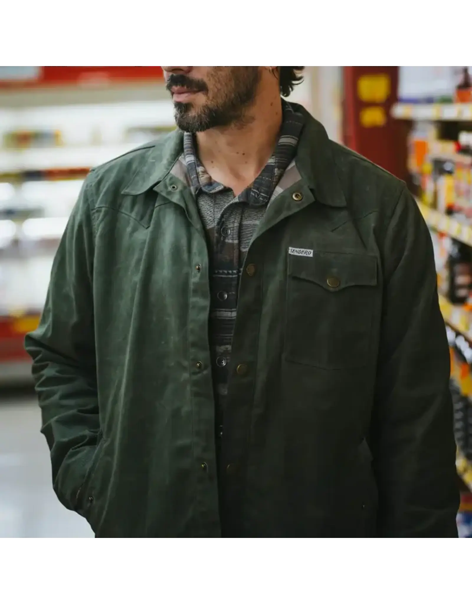Sendero Rancho Waxed Jacket Badlands Sage