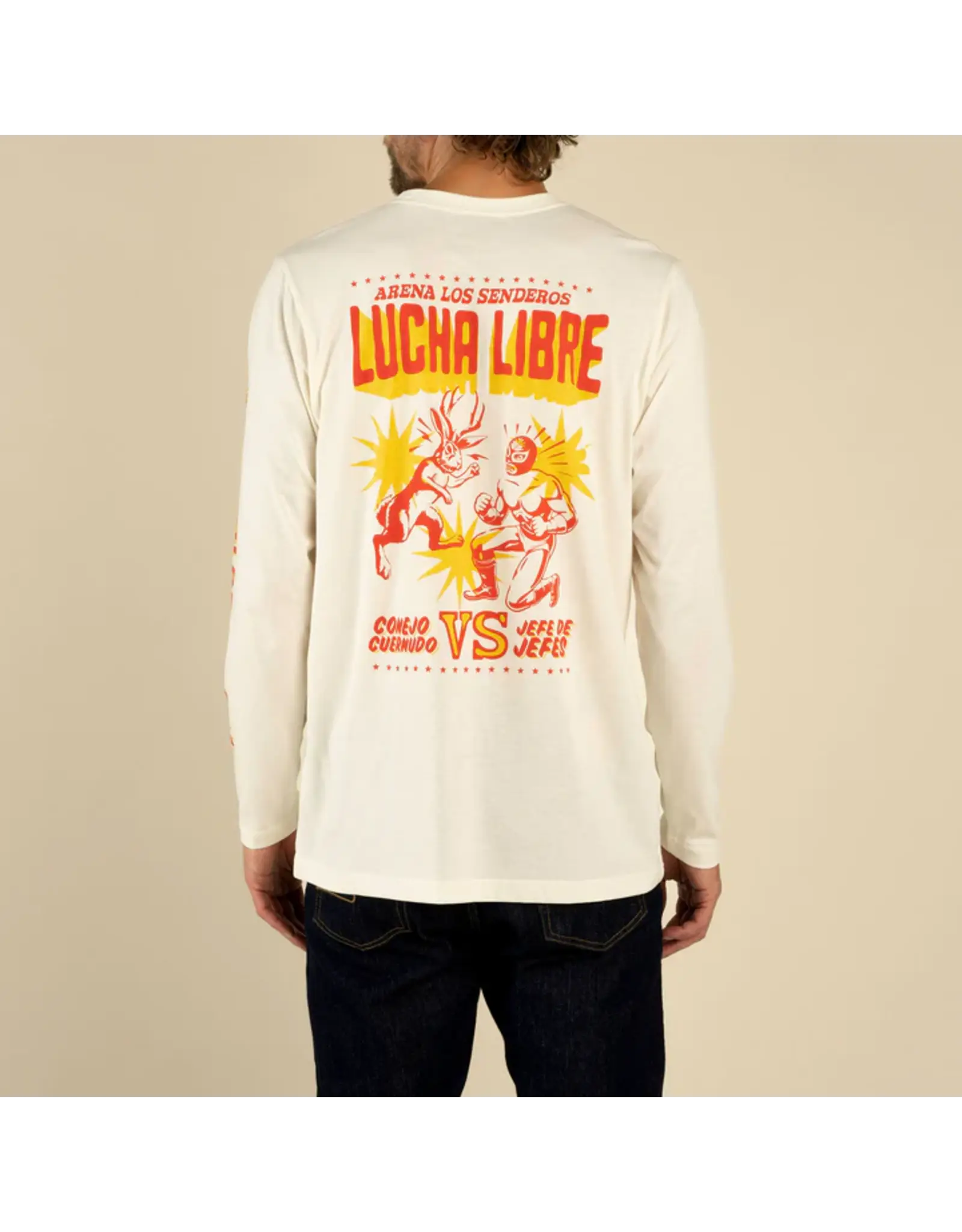 Sendero Lucha Libre Long Sleeve T-Shirt White