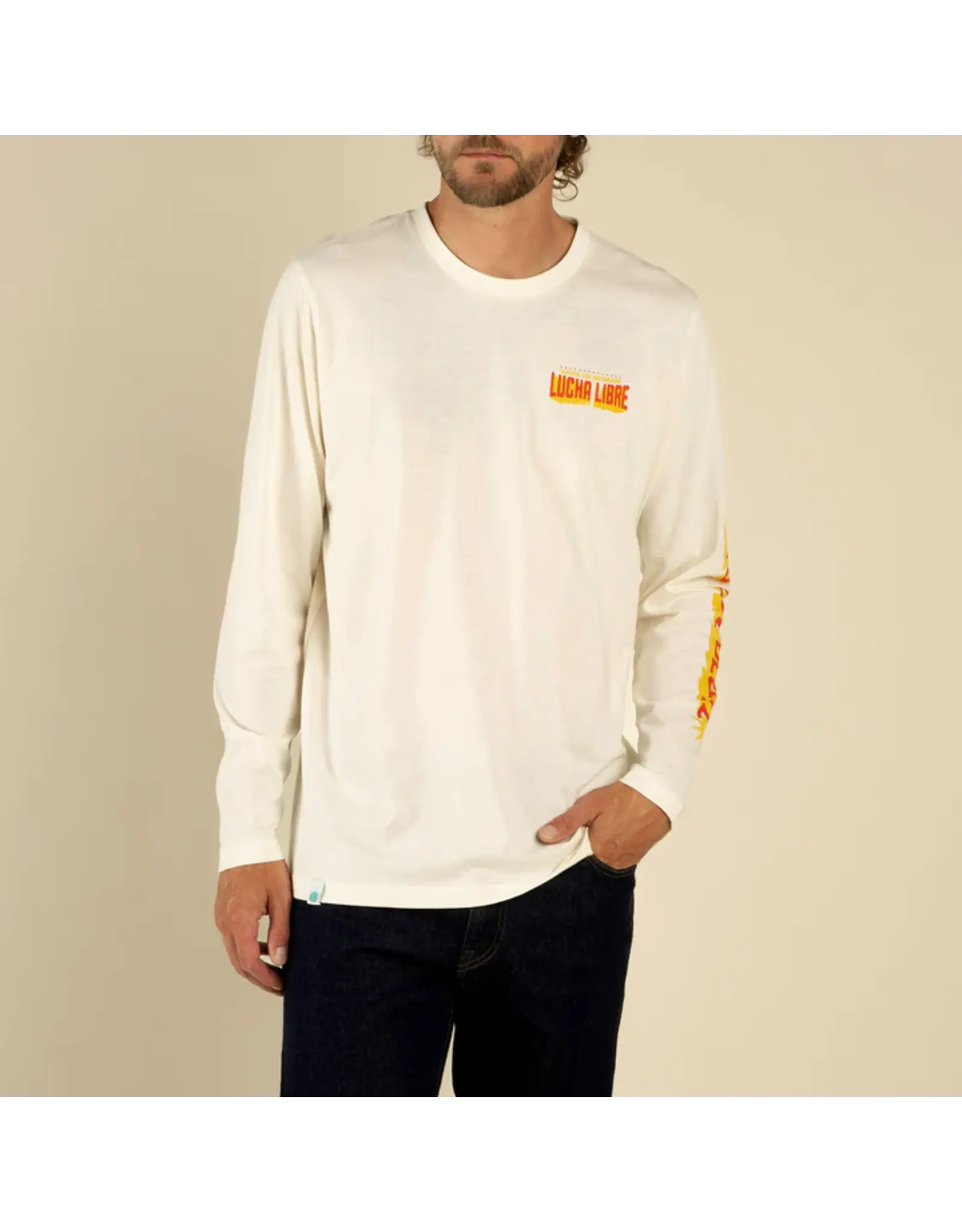 Sendero Lucha Libre Long Sleeve T-Shirt White