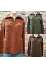 Cable Half Zip Sweater