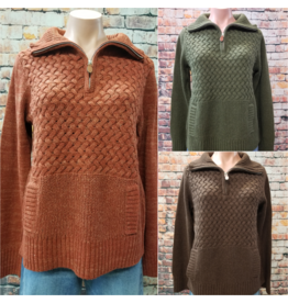 Cable Half Zip Sweater