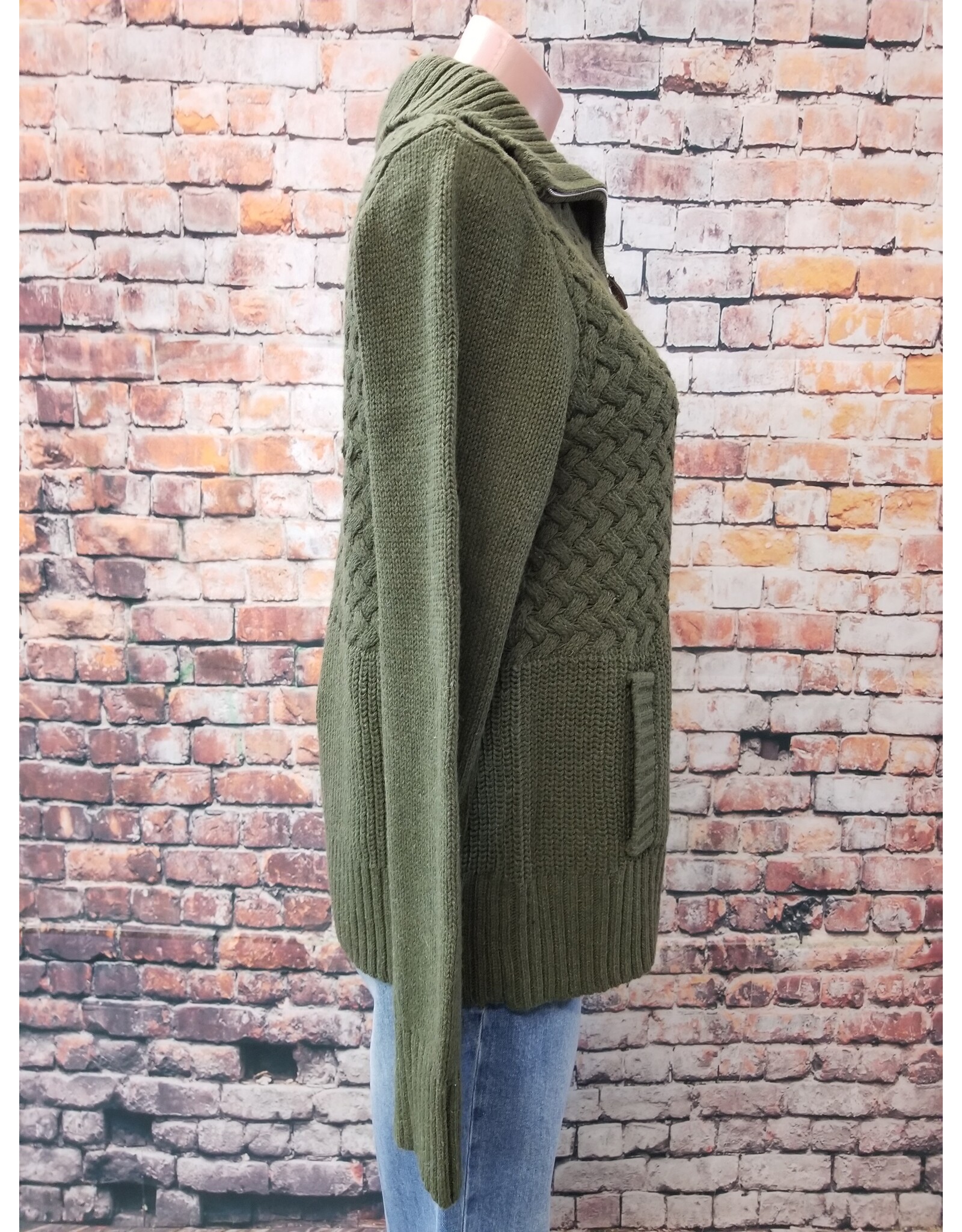 Cable Half Zip Sweater