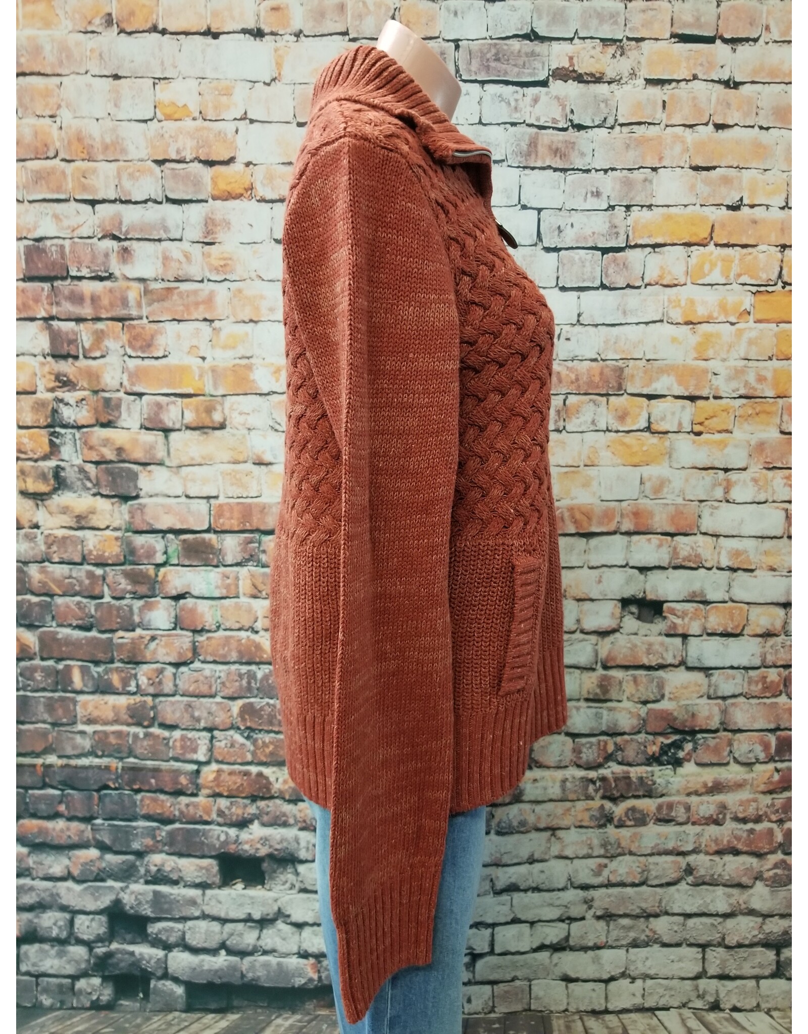 Cable Half Zip Sweater