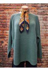 Aqua Round Bottom Buffalo Nickel Sweater