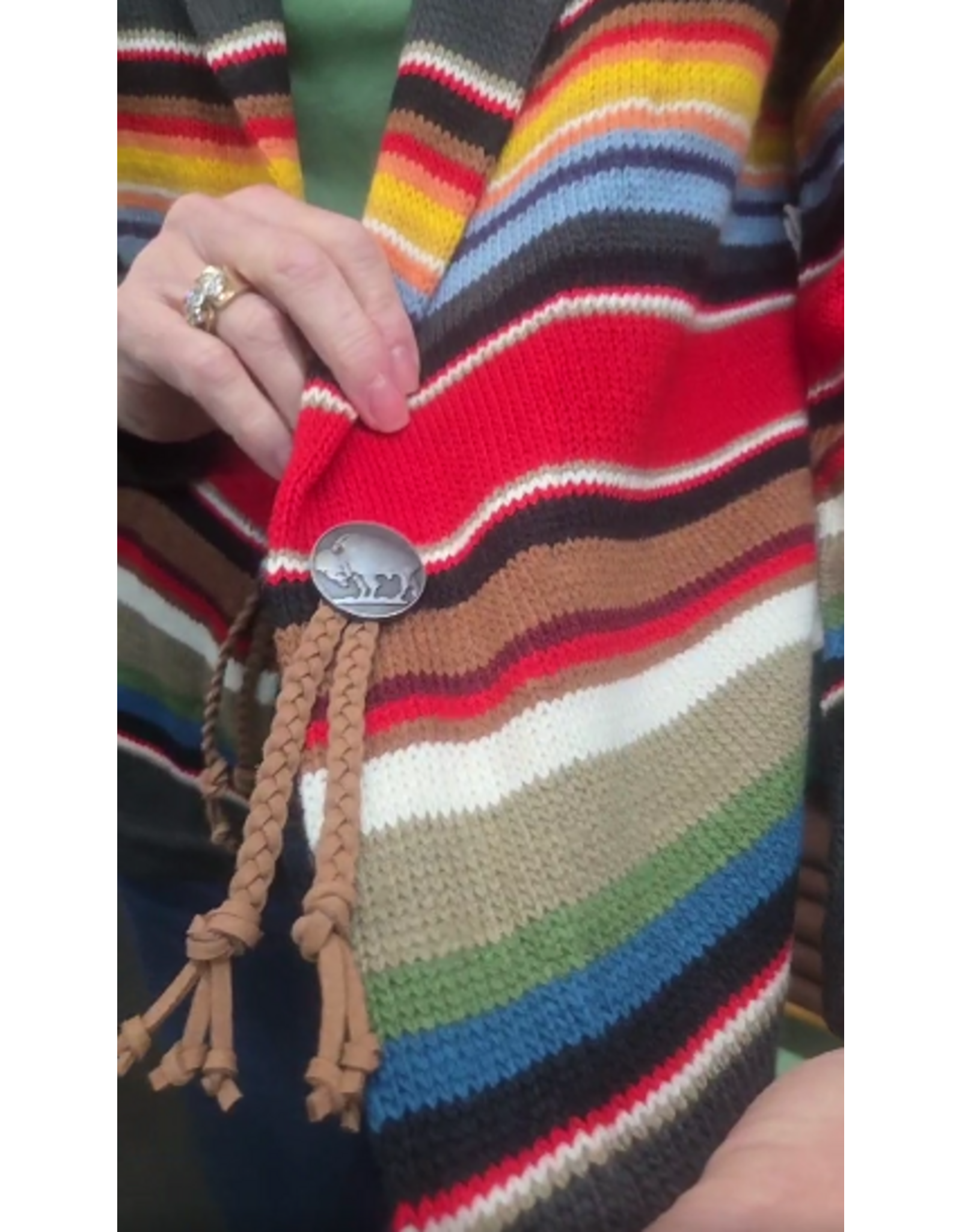 Serena Serape Striped Cardigan