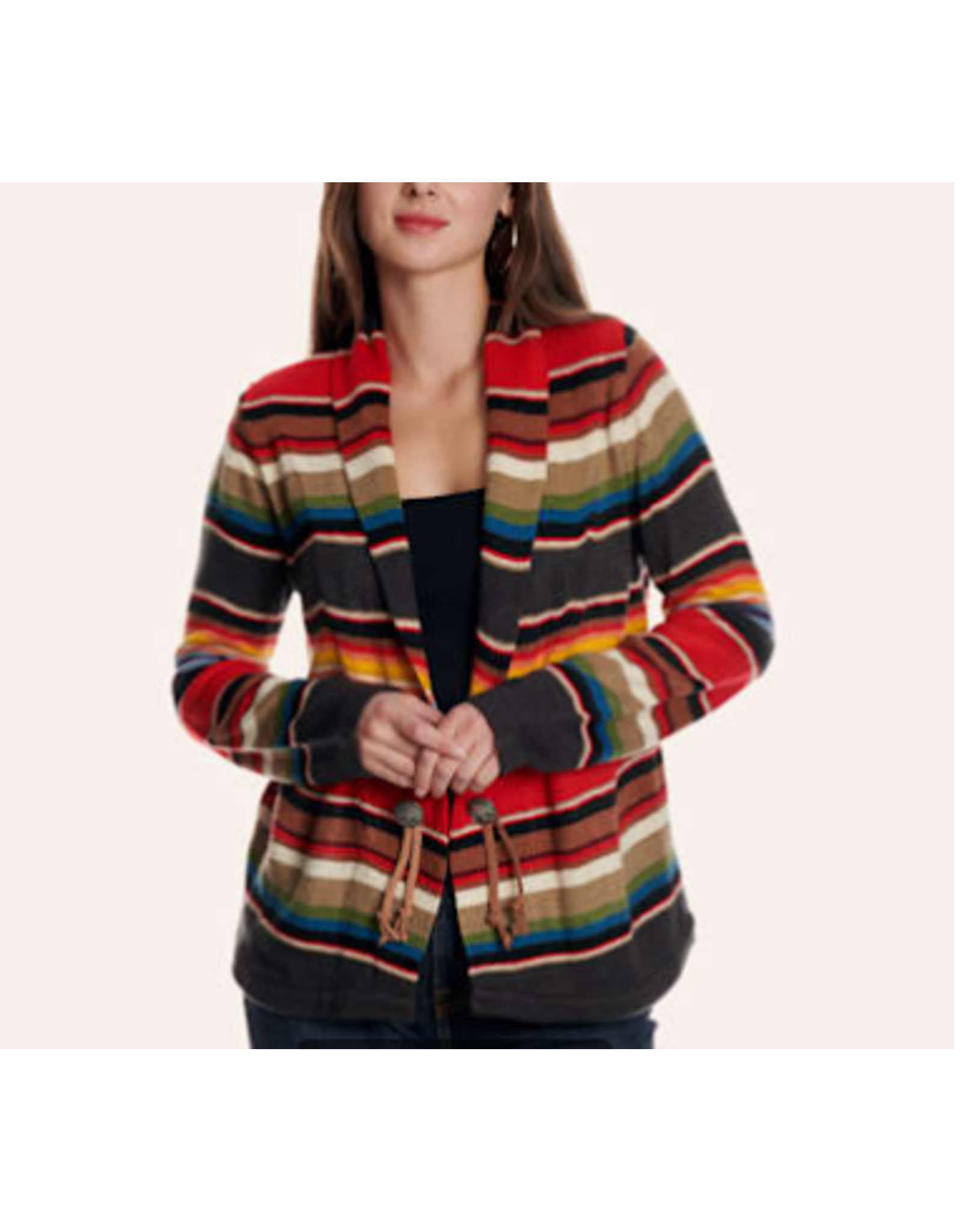 Serena Serape Striped Cardigan