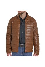 Panhandle Panhandle Mens Faux Leather Puffer Coat