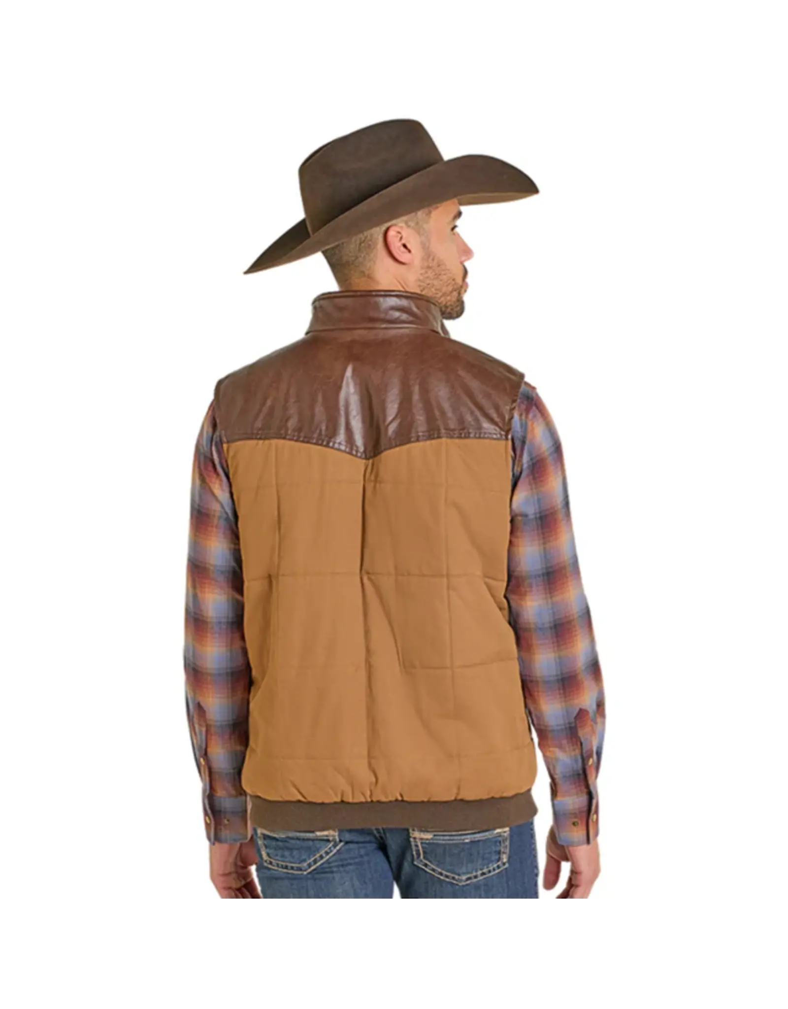 Panhandle Panhandle Mens Camel Twill Puffer Vest
