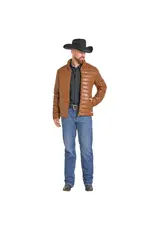 Panhandle Panhandle Mens Faux Leather Puffer Coat