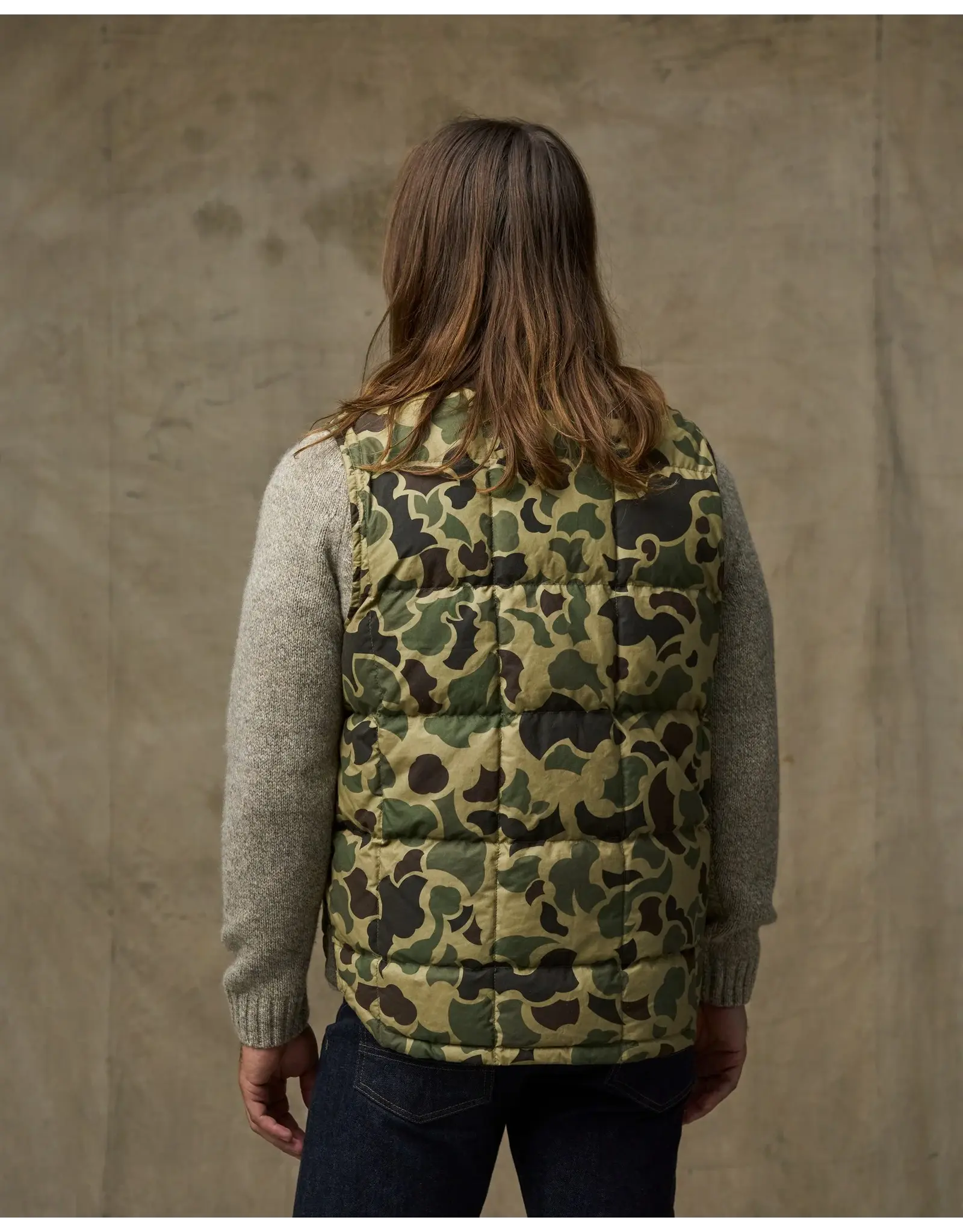 Filson Filson Waxed Down Vest Tundra Shrub Camo