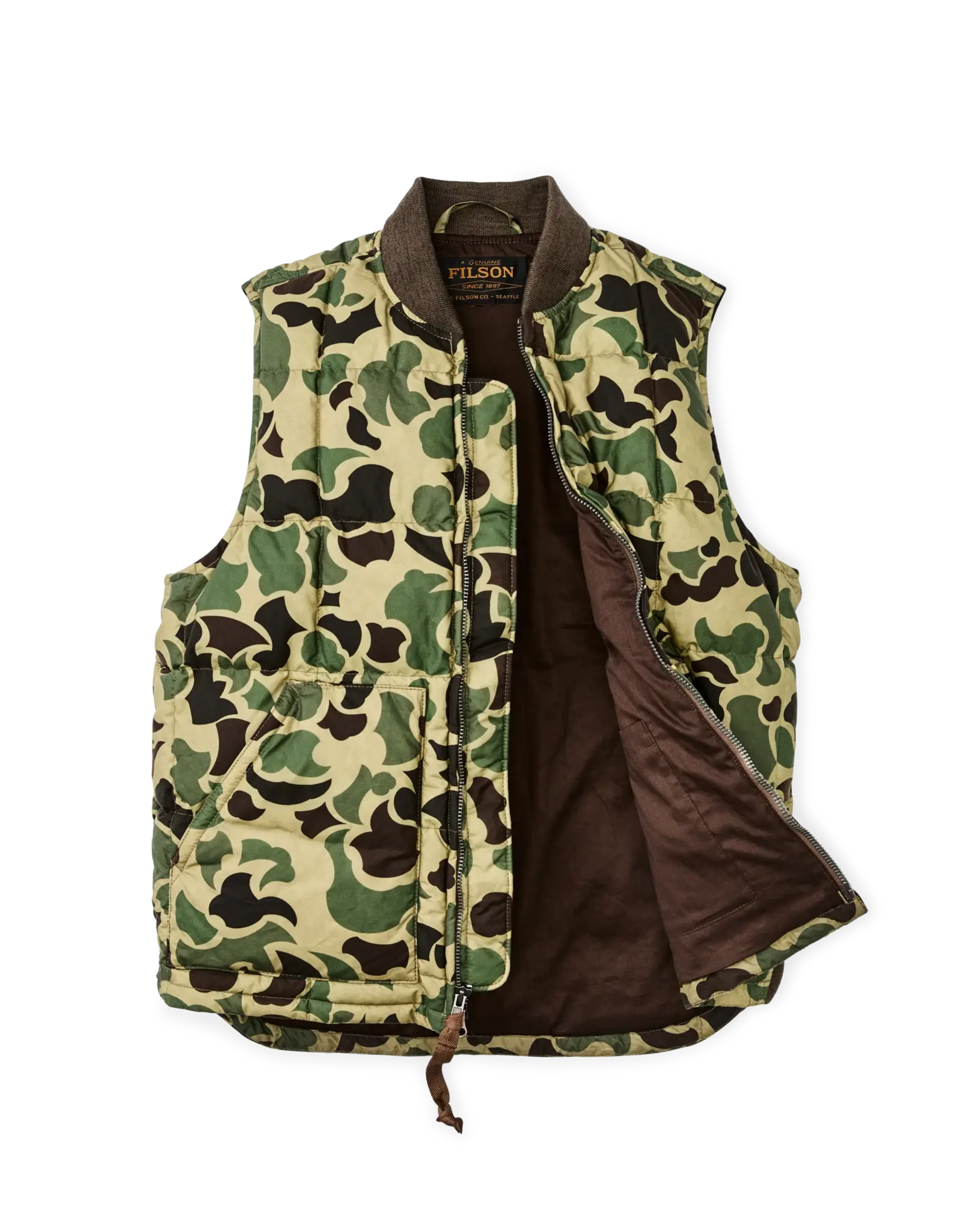 Filson Filson Waxed Down Vest Tundra Shrub Camo