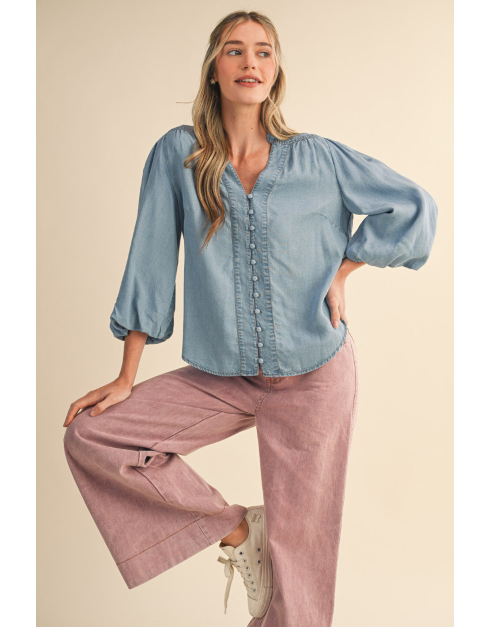 Darla Denim Blouse