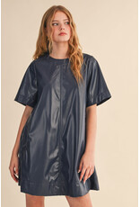 Indie Indigo Blue Leatherette Dress