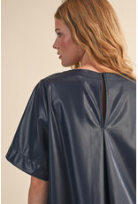Indie Indigo Blue Leatherette Dress