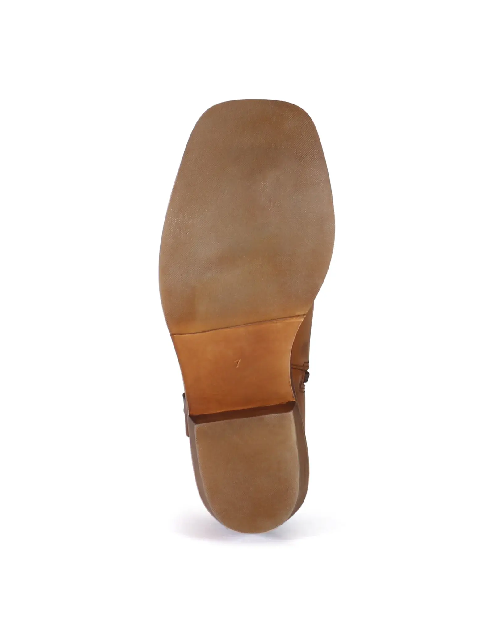 Val Uable Tan Leather Mid-Calf Studded Boot