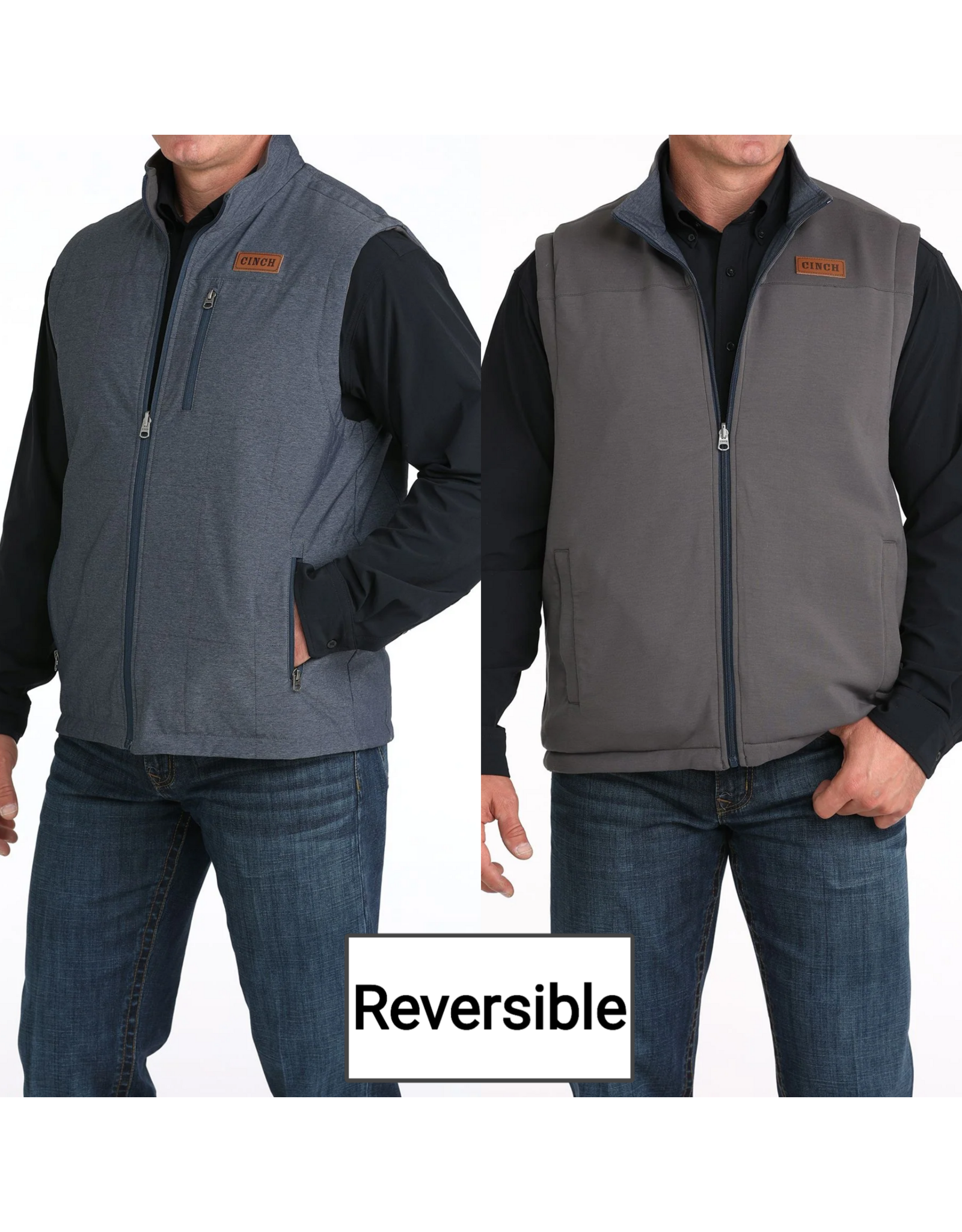 Cinch Men's Cinch Reversible Navy/ Gray Vest
