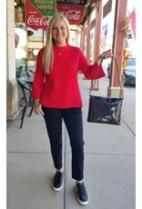 Jada 3/4 Sleeve Red Sweater