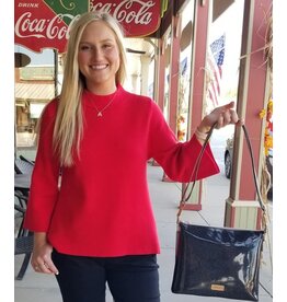 Jada 3/4 Sleeve Red Sweater