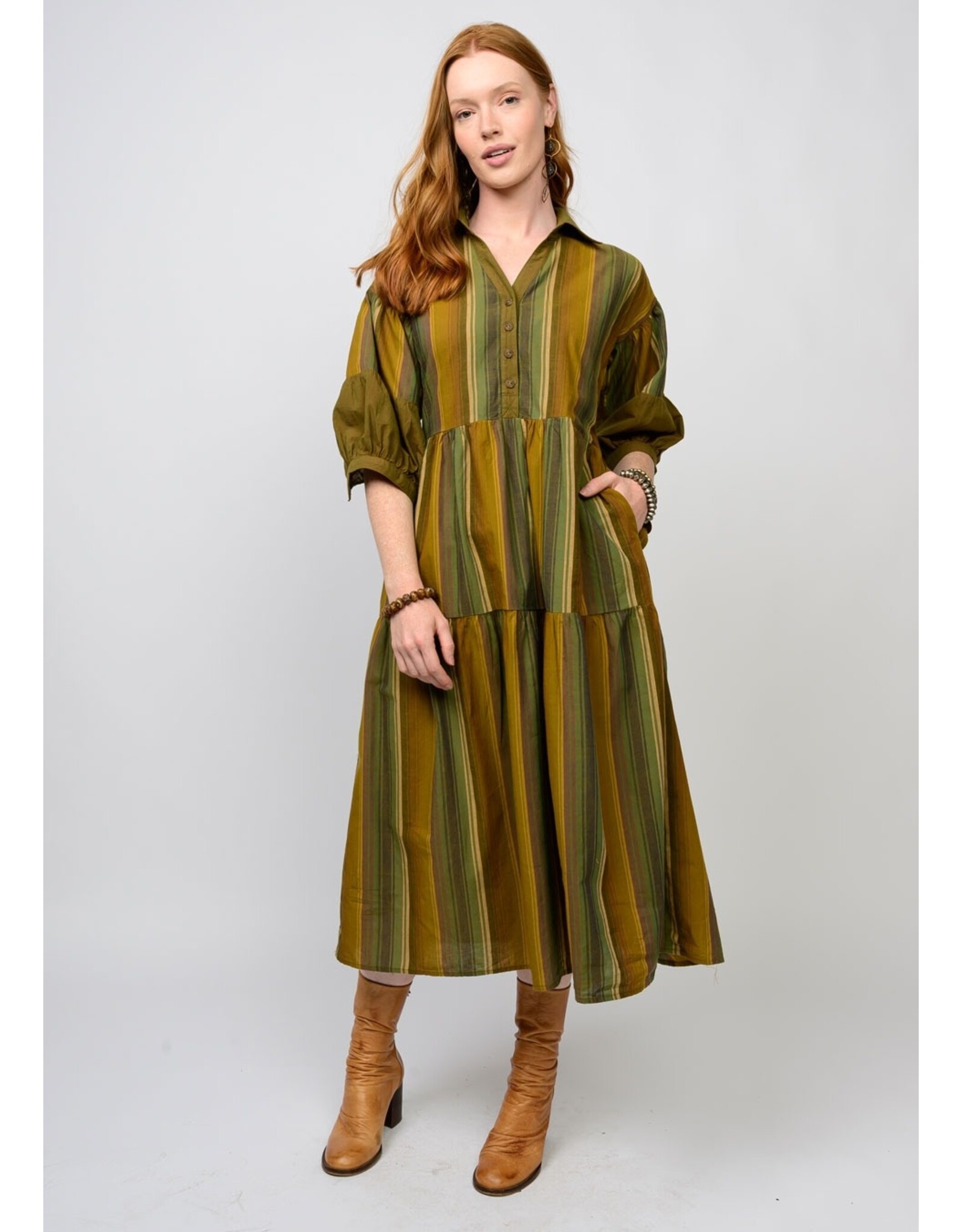Uncle Frank Uncle Frank Variegated Stripe Dress