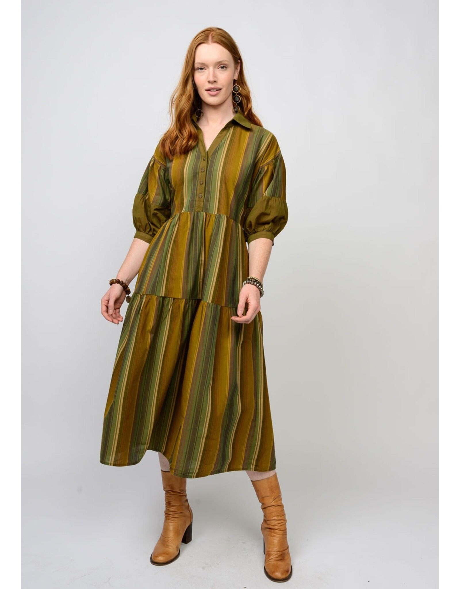 Uncle Frank Uncle Frank Variegated Stripe Dress