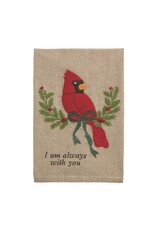 Cardinal Embroidered Towel