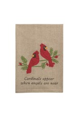 Two Cardinal Embroidered Towel
