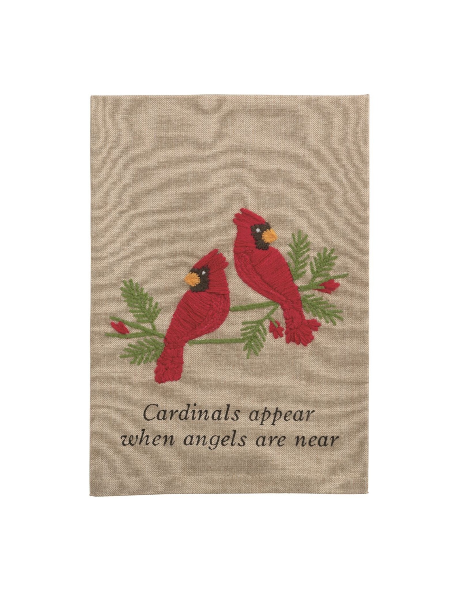 Two Cardinal Embroidered Towel